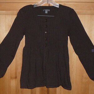 APT 9 SIZE M WOMEN'S Thin Knit Brown Blouse Peasant Style Top